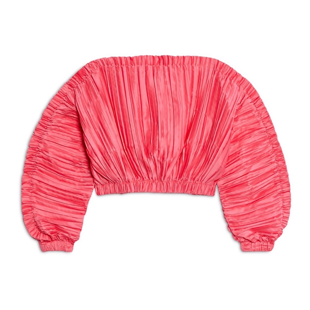 Cult Gaia “Mila Satin Plissé Top”